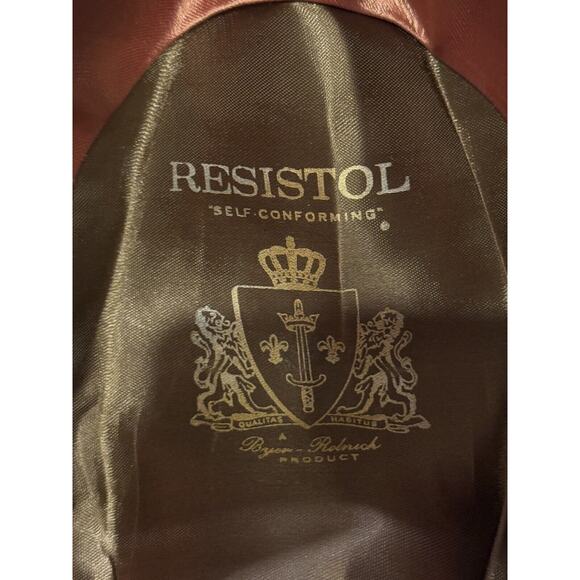 Vintage RESISTOL Mens Sherlock Suede Tweed Fedora Hat Size 7 1/8 Made In USA - Picture 7 of 10